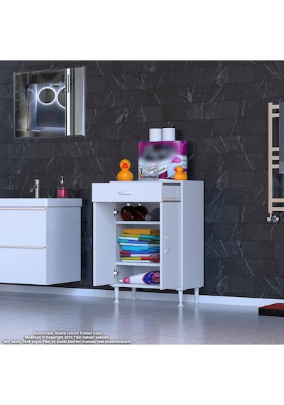 Eliusta Taha 60 Cm 3 Bölmeli Beyaz Çok Amaçlı Dolap 2 Raflı Banyo Mutfak Dolabı 60x88x32,5 Cm Düzenleyici Beyaz Eliusta Taha 60 Cm 3 Bölmeli Beyaz Çok Amaçlı Dolap 2 Raflı Banyo Mutfak Dolabı 60x88x32,5 Cm Düzenleyici Beyaz