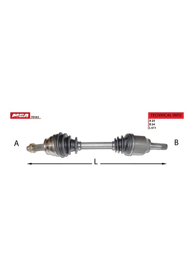 Mga-70161 Aks Sol ( Fiat : Doblo 1.9Jtd 1.3Mjtd 05-- / Kafasi Uze 515107434