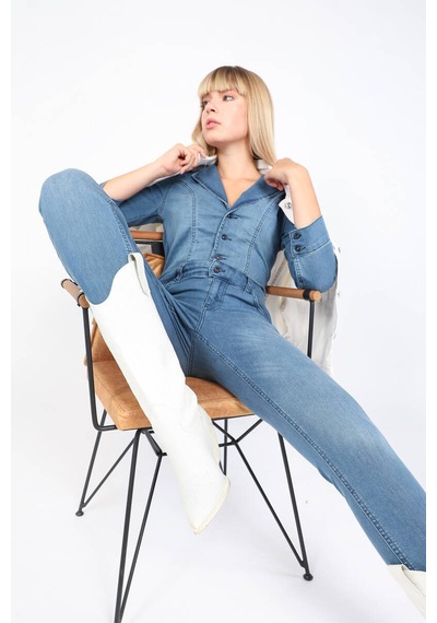 Banny Jeans Kadın Mavi Jean Tulum Pantolon