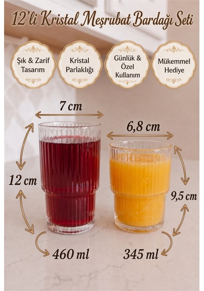 12'li Borosilikat Cam Bardak Seti İnce Çizgili Su Ve Meşrubat Bardağı Takımı 6 Büyük + 6 Küçük Modern Cam Bardak Seti Şeffaf Şeffaf 12'li Borosilikat Cam Bardak Seti İnce Çizgili Su Ve Meşrubat Bardağı Takımı 6 Büyük + 6 Küçük Modern Cam Bardak Seti Şeffaf Şeffaf