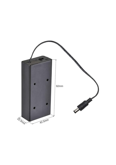 18650 2li Pil Kutusu Adaptör Soket On/Off Anahtar Seri Lityum Lion DC 7.4V Kapaklı Batarya Yuva