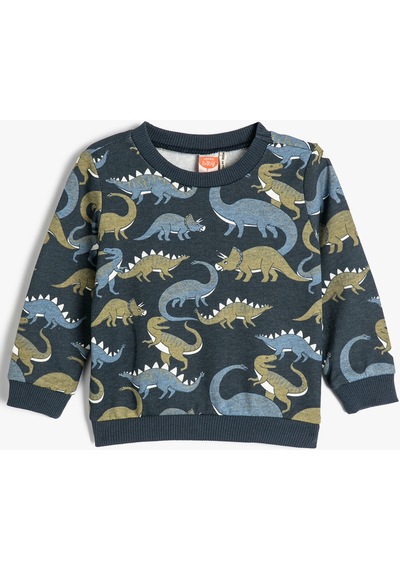 Koton Dinozorlu Sweatshirt Bisiklet Yaka Uzun Kollu Şardonlu Lacivert Desenli 4wmb10251tk 4WMB10251TK7D1 Lacivert Koton Dinozorlu Sweatshirt Bisiklet Yaka Uzun Kollu Şardonlu Lacivert Desenli 4wmb10251tk 4WMB10251TK7D1 Lacivert
