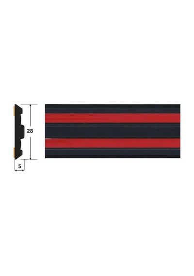 Nikelaj Şerit Ortası Kırmızı 20 MM 3 M