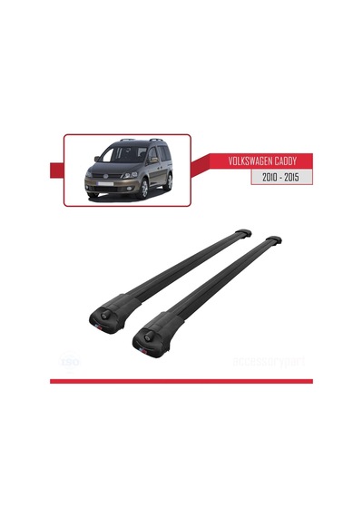 Volkswagen Caddy 2010-2015 Arası İle Uyumlu Ace-1 Ara Atkı Tavan Barı Siyah