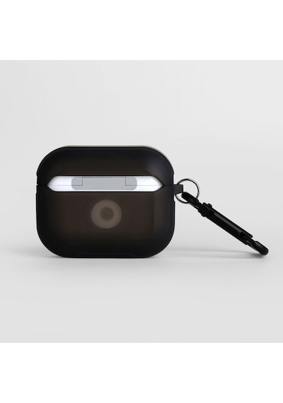Apple Uyumlu AirPods Pro 2 Kılıf Skinarma Transparan Mat Tasarım Kinzoku Kılıf Siyah