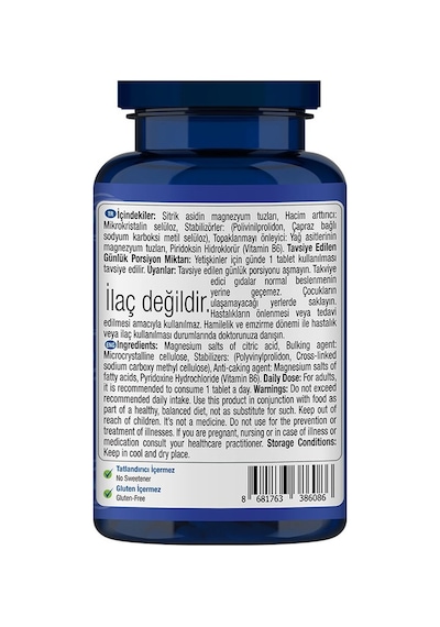 One Up Magnezyum Sitrat B6 Vitamini P5P 60 Tablet Aromasız