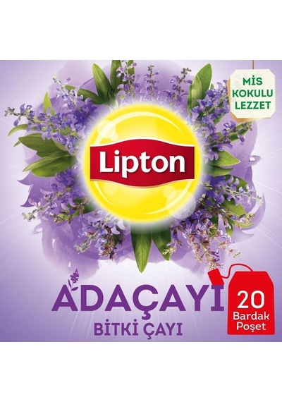 Lipton Adaçayı Bardak Süzen Poşet Bitki Çayı 20'li Paket X 4 Adet