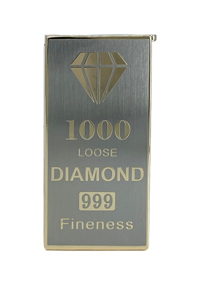 Özel Tasarım 1000 Loose Diamond 999 Fineness Metal Çakmak - Hediye Kutulu Ve Yedek Taşlı Sarı