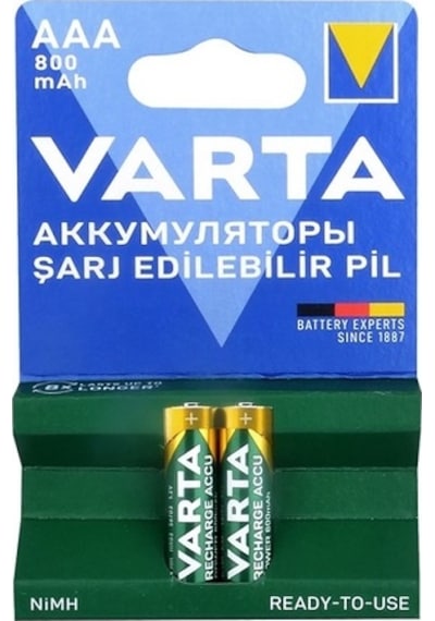 Varta 800 mAh AAA İnce Şarj Edilebilir Pil (2 Adet)