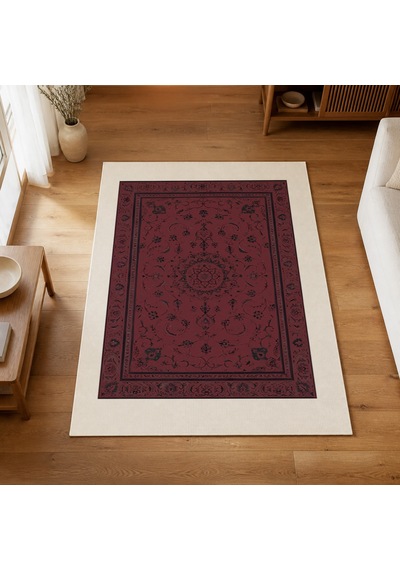 Kartela Halı Suma Halı Jüt Taban Dokuma Halı Bordo - 180 X 270 Cm