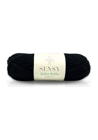 Premium Softee Raffia Yumuşak Rafya İpi Kağıt İpi El Örgü İpi Hobi İpi Supla İpi Çanta İpi Siyah