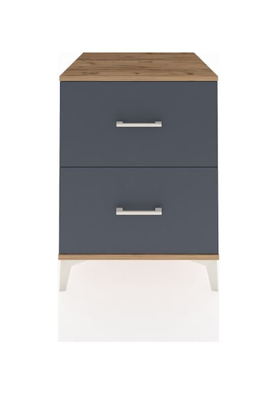 Kronos Komodin 2 Çekmeceli 60x59x80 Çam-antrasit Atlas Çam