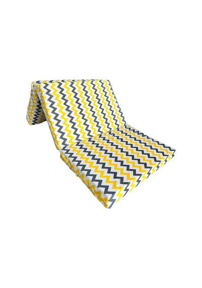 Katlanır Yer Yatağı Ve Tek Kişilik Sünger Katlanır Minder Yatak 90x190x10 Cm-sarı Gri Zikzak