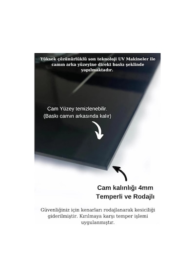 Çita Harika Tasarım Cam Tablo Ev Hediyesi İş Yeri Hediyesi Kırılmaz Lüks Modern Cam Tablo