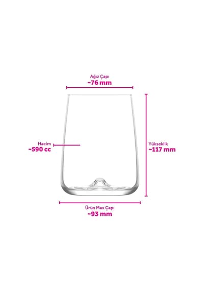 Terra 3'lü Goblet Çok Renkli