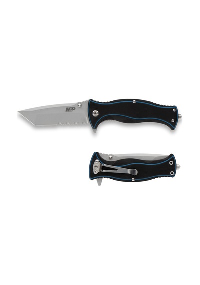 Smith Kamp Wesson M&p Offıcer Folding Knife Plain Edge G10 Tanto 1117204 Siyah
