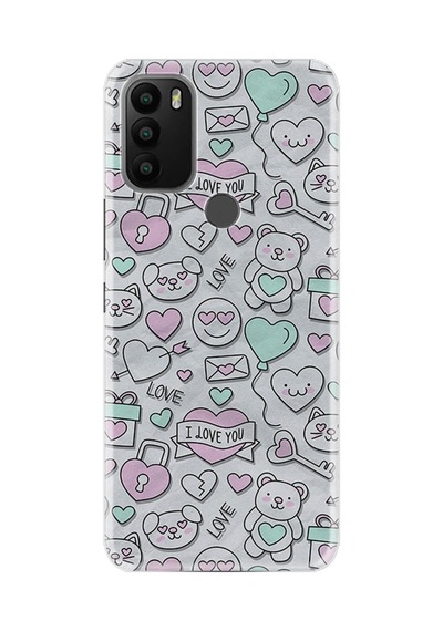 General Mobile Gm 21 Plus New Edition Kılıf Resimli Desenli Silikon Platinium Series I Love You 1882