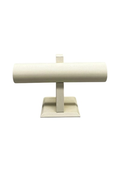 İmera Deri Kumaş Krem Renk Boy 15 Cm En 23 Cm Tekli T Model Bilezik Sergileme Krem