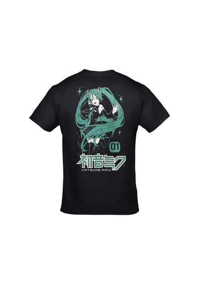 Kalic Studio Hatsune Miku Cv01 Vocaloid Ön Arka Baskılı Unisex Siyah Siyahorj90