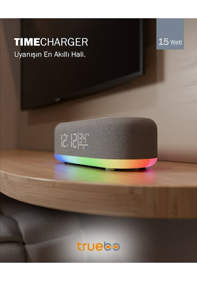 Truebo TimeCharger Hoparlör Şarjlı Işıklı Alarm Saat