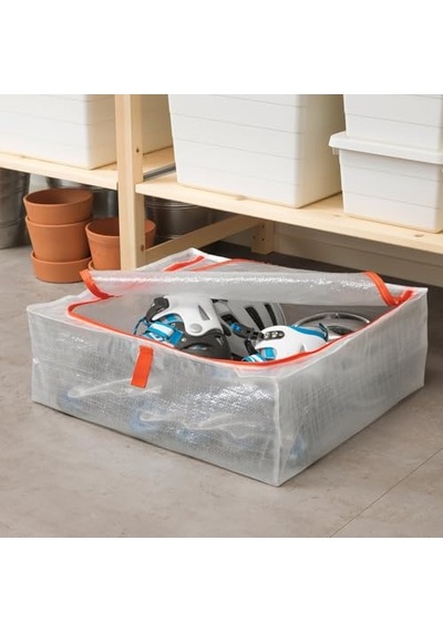 Ikea Parkla Saklama Çantası 55 X 49 X 19 Cm, Mevsimlik Dekorasyonlardan Giysi, Ayakkabı Ve Yatak Takımlarına Kadar Her Şey İçin Mükemmeldir.