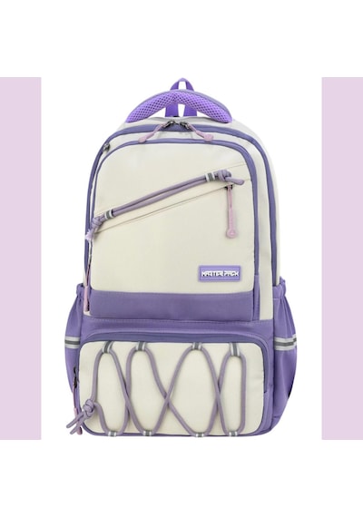 Ortopedik Ultra Lüx Büyük Boy 45 32 25 Cm Su Geçirmez Laptop Bölmeli Sırt Çantası Mor