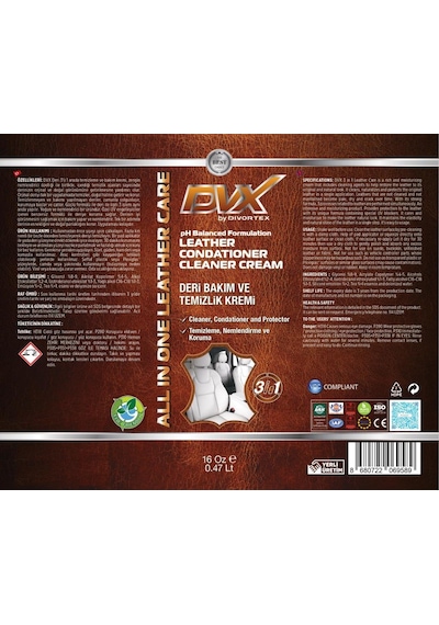 Divortex Deri Temizlik Bakım Onarım Kremi 473 ML