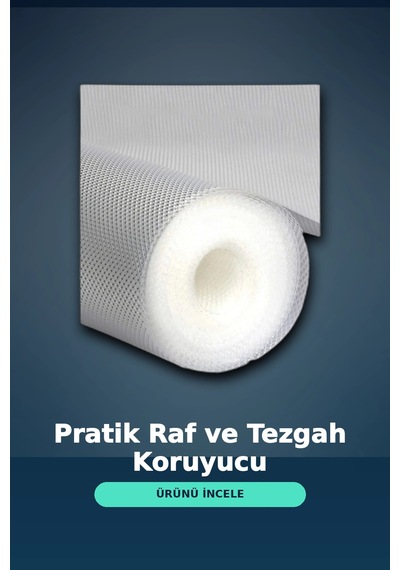 3 Metre Kalın Dokulu Şeffaf Raf Örtüsü Ve Su Tutucu Tezgah Koruma Matı Renkli