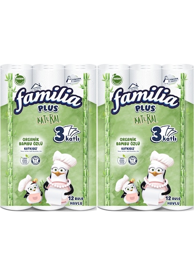 Familia Kağıt Havlu Natural 3 Katlı Organik Bambu Özlü