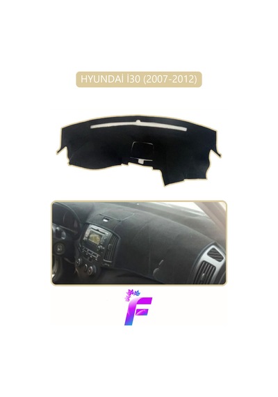 Hyundai İ30 2007-2012 Uyumlu Torpido Örtüsü Kolay Montaj Yansıma Önleyici Tam Koruma G49 Bej