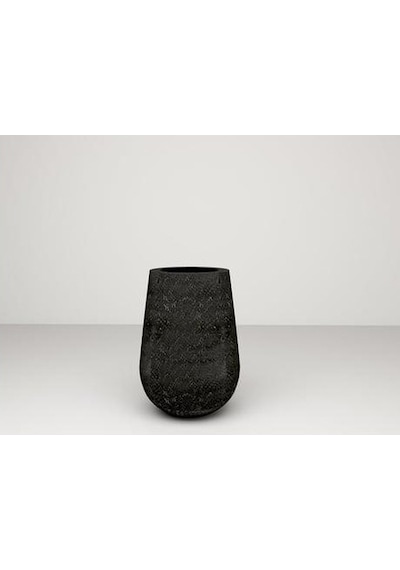 Nuano Consept Zono Serisi Uzun Saksı Siyah 35x42