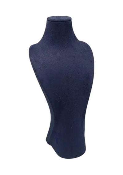Yerli Üretim Adonis Model Sardunya Kumaş Lacivert Renk Boy 28cm Kolye Takı Sergileme Mankeni Çok Renkli