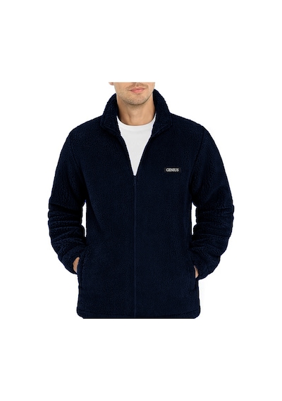 Genius Store Oversize Peluş Sweatshirt Erkek Polar Sweatshirt Erkek Sweatshirt Oversıze-peluss Lacivert