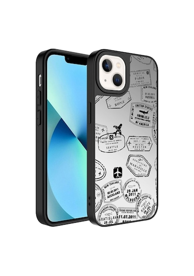 Apple Uyumlu  iPhone 13 Kılıf Aynalı Desenli Kamera Korumalı Parlak Zore Mirror Kılıf