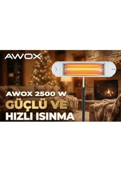 Awox Ecotec Infrared Beyaz 2500 W-ayaklı-duvar Monte Aparatlı-enerji Tasarruflu-geniş Alan Etkisi 1