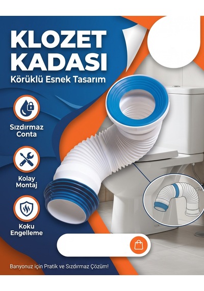 Körüklü Klozet Kadası Beyaz