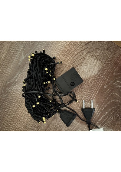 10 Metre 100 Led Damla Uçlu Gün Işığı Siyah Kablo Ürün Görselde Birebir Olan Modeldir. 0