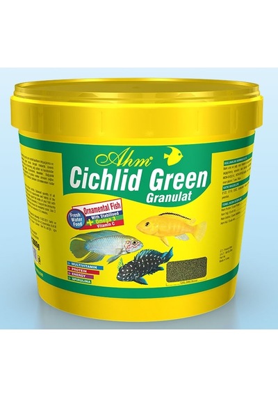 Ahm Cichlid Green Granulat Balık Yemi 3 KG Kova