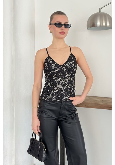 Verymoda Asklı Bluz - D2939 D2939 Siyah