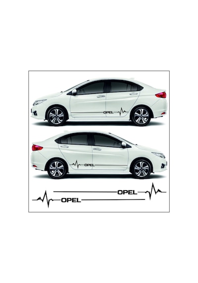 Opel Mıcra İçin Uyumlu Aksesuar Yan Şerit Oto Ritim Sticker