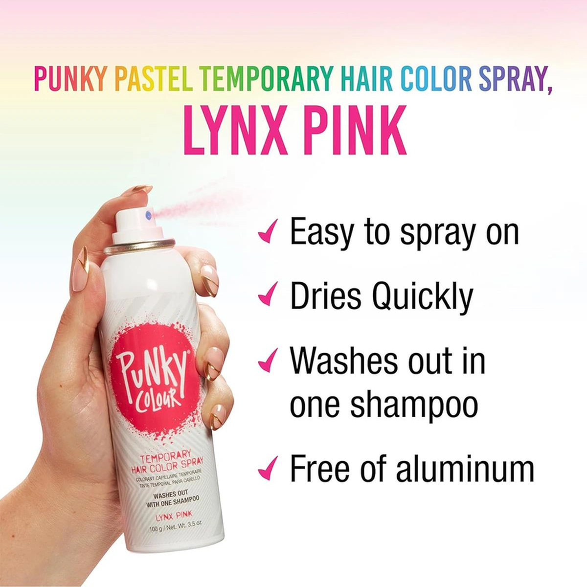 Punky Colour Geçici Renklendirici Saç Spreyi Lynx Pink 100gr