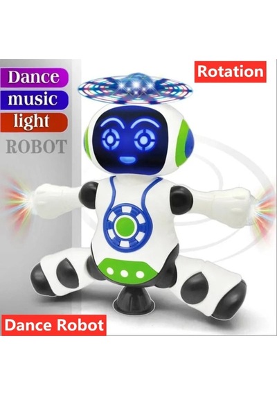 Dans Eden Robot Pervaneli 3d Işıklı Sesli Müzikli Pilli Robot Oyuncak 0