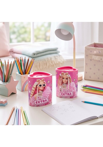 Bakgelal Lisanslı Barbie Extra Çift Ağızlı Metal Kalemtıraş Çocuk Okul Kırtasiye - 9072573162455