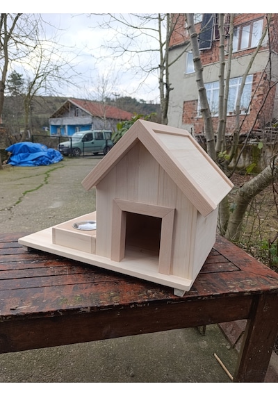 Doğal Ahşap Kedi Kulübesi Minik Dostunuza Sıcak Ve Güvenli Bir Yuva