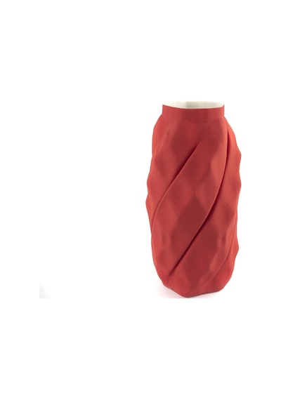 Kırmızı Porselen Vazo 14x41cm Kırmızı
