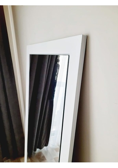 Dfn Wood Mdf Dikdörtgen Beyaz Duvar Salon Boy Aynası 140x60 Cm Çok Renkli