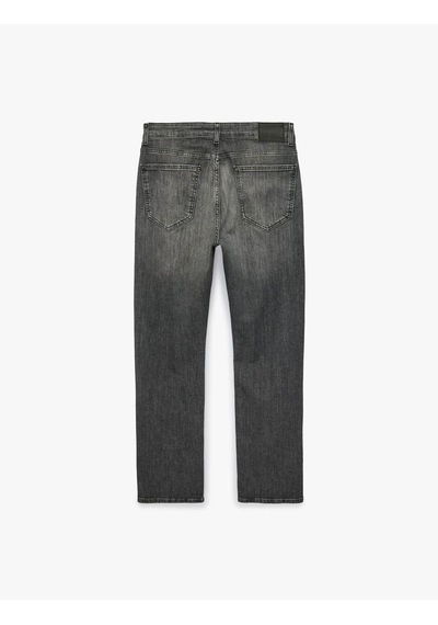Koton Pamuklu Normal Bel Straight Fit Mark Siyah Erkek Jean Pantolon 7wam40033nd