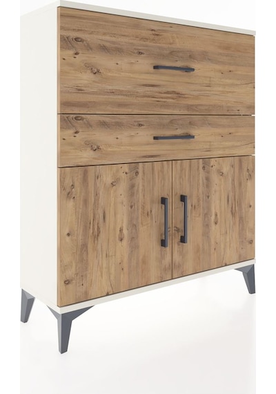 Arges Şifonyer Tek Raflı 2 Çekmeceli 2 Kapaklı 88x30x106 Ayta... Aytaşı