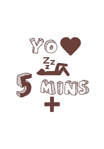You Love 5 Mins Sticker 17x17 Cm Kahverengi