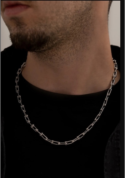 Osmanlı Gümüş Royal Model Erkek Çelik Kolye